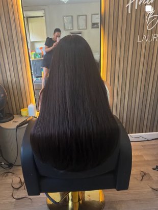 Glossy dark brunette